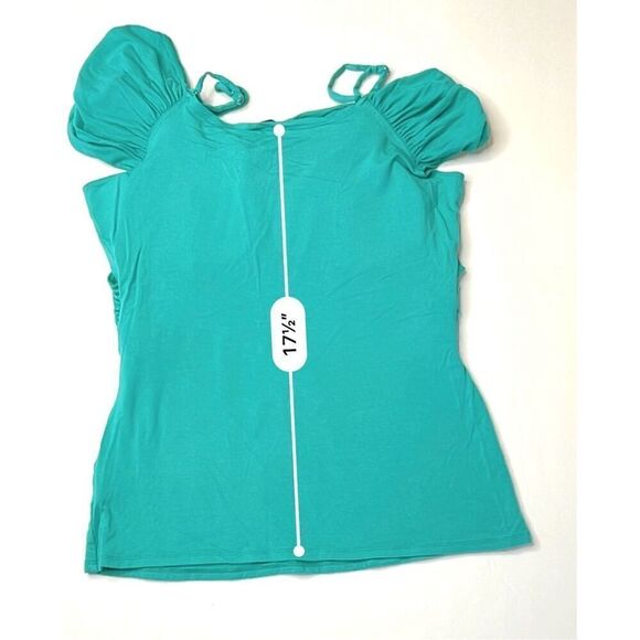 Venus Criss Cross Off the Shoulder Top Body Hugging Feminine Jersey LARGE Beach - Picture 8 of 11